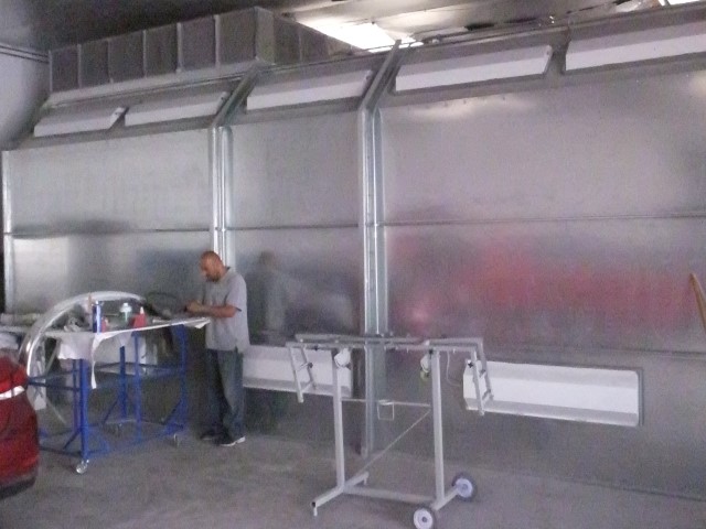 Professional paint booth at C&L Auto Body