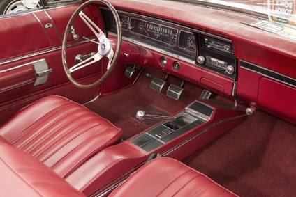 Classic car interior - red leather