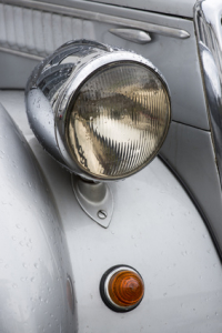 Headlight of classic car