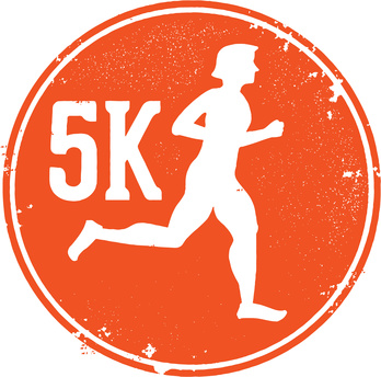 5K Running Race Stamp