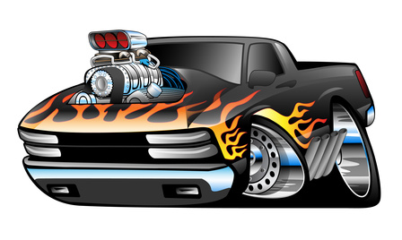 Hot Rod Pickup Truck Illustration