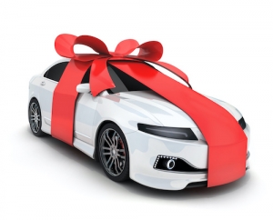 Red Ribbon Car Gift Crash