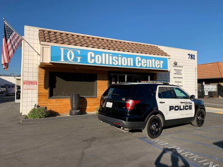 Covina Police SUV repaired at DG Collision Center
