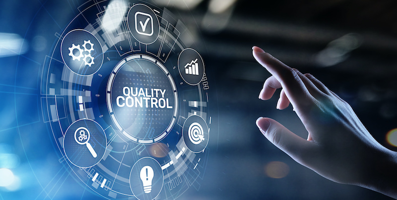 Quality control assurance standards business technology concept