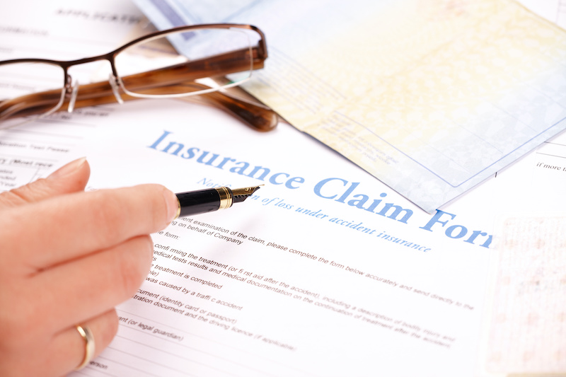 File an insurance claim form to see money
