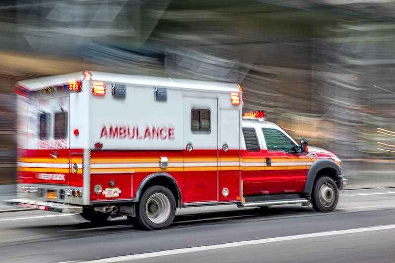 ambulance on emergency car in motion blur car accident checklist