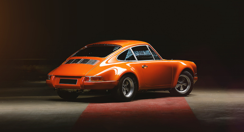 Aachen, Germany, June 14, 2013: Arranged Street shot of an historic Porsche 911.