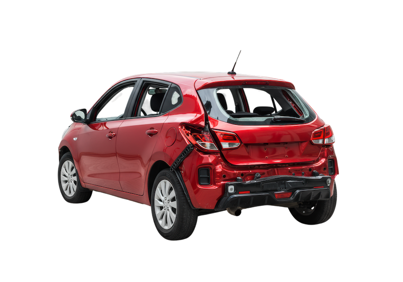 Accident rear-end collision