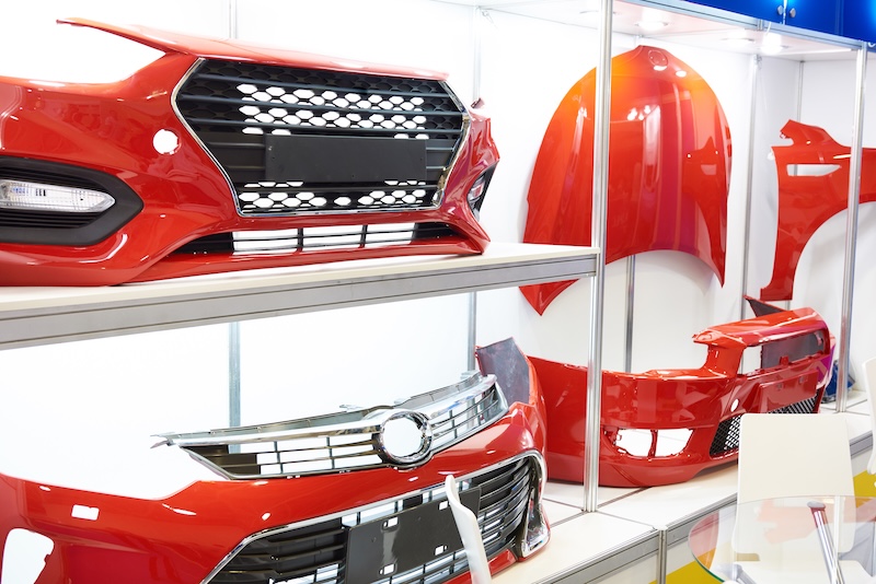 Spare parts for the car body in store