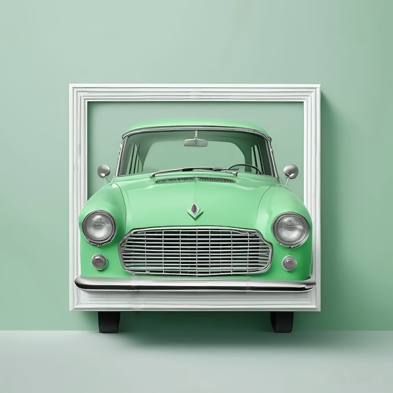 green car frame straightening