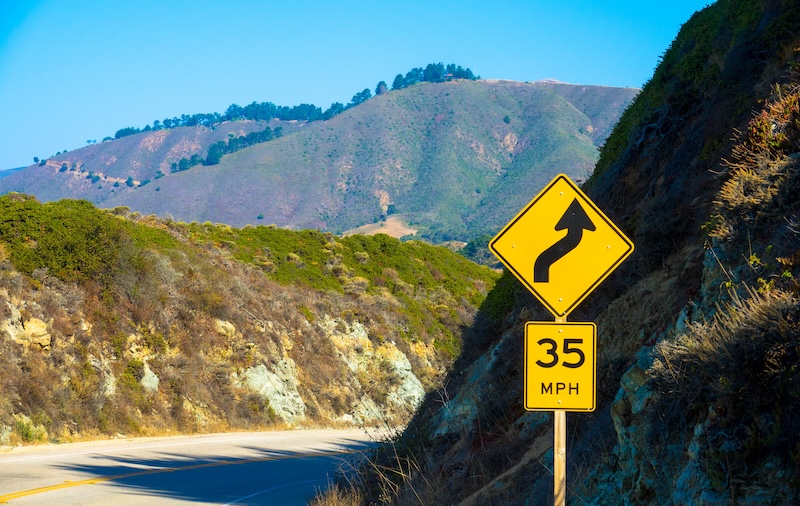 winding road in a mountainous desert