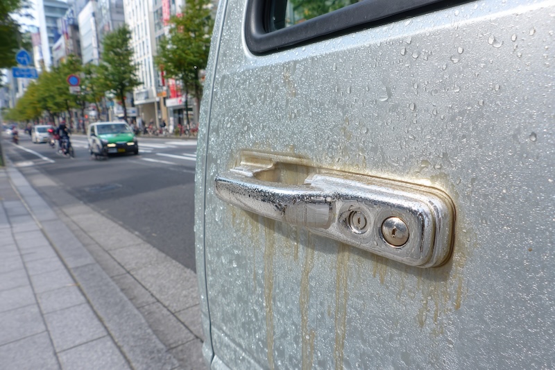 rusty auto body rain