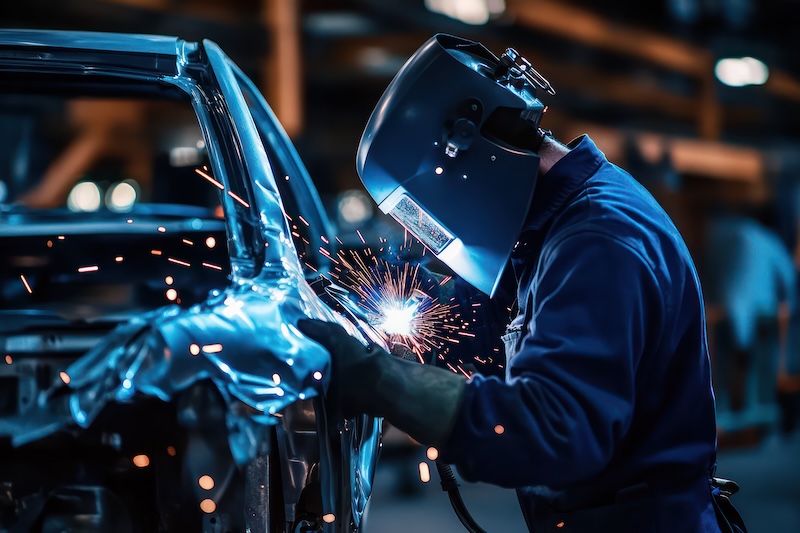 A professional welder works on a damaged car body in a modern auto repair facility, focused on restoration and precision. SSUCv3H4sIAAAAAAAACpySwW7DIAyG75P2DhHnRqILSZO9SrWDQ2hjlUIFpNNU9d1nIKnYdbf4s/3bP87j/a2q2AgeJfusHjGiGLVefHAQ0BrCfLdyp8ykXEnurul4CQDLSE0YrEPQJRwhyNnAVRE0i9YRP1OS+QBh8crHXVYkIagzaWT4ksgLH3NcbYmUpA5KMbYrmF/GxDaUxf/VmT++XobPysiftHBhxCmtIBs55lJ2+Q7KXUtrsExoC1d3K0HHgqZQAryBgz99N4cSzbkgNszpLpuStIsJLm71MsO0tTcYdXz1E41RG5/BeyqfNl7MlvQX2Gsxx9iQPK2qbKLjxHDfNEPP+4F3hw/RNqLha0E+6Iykk9bZhCiWF5xKVxg3YO1eSrnnom4Vh1qofqzH/gR11wsu+q7lBzHQLZ6/AAAA//8DAC8aYT25AgAA