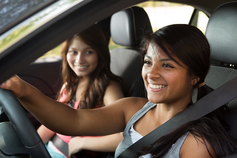 teens in a car fender benders
