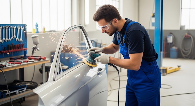Misaligned panels in auto body