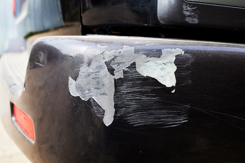 scratch on a bumper