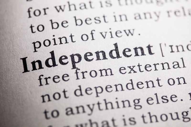 Fake Dictionary, Dictionary definition of the word independent.