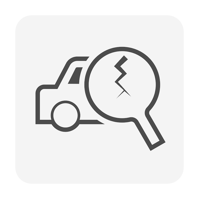 Used car and dealership icon for used car business design.